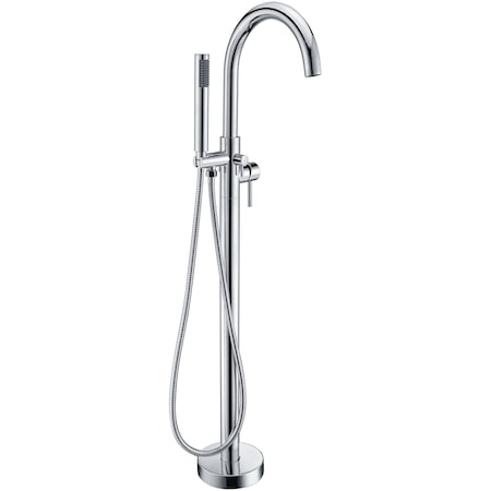 Anzzi Coral 2-Handle Freestanding Claw Foot Tub Faucet in Polished Chrome FS-AZ0047CH